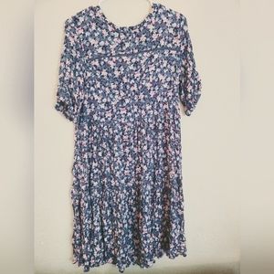 KNOX ROSE small floral blue dress